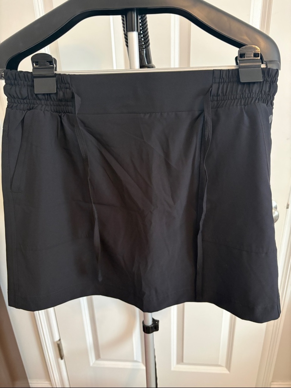 Apana Black Athletic Drawstring Skort with Pockets